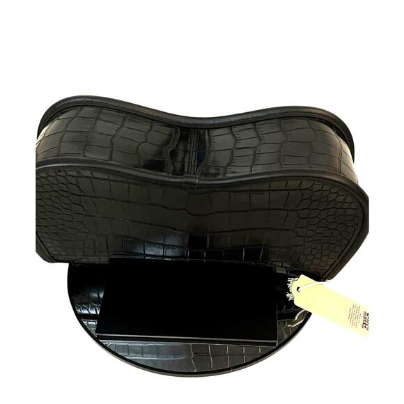 Coach Coachtopia Wavy Black Croc-Embossed Leather Shoulder/Crossbody NWT - Picture 10 of 12